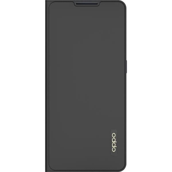 Folio Flip Cover - Oppo - Reno 6 Pro - Svart - Hård Skal - Flip Cover