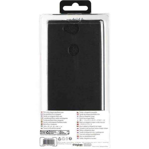 Svart foliofodral för Sony Xperia XA2 Plus