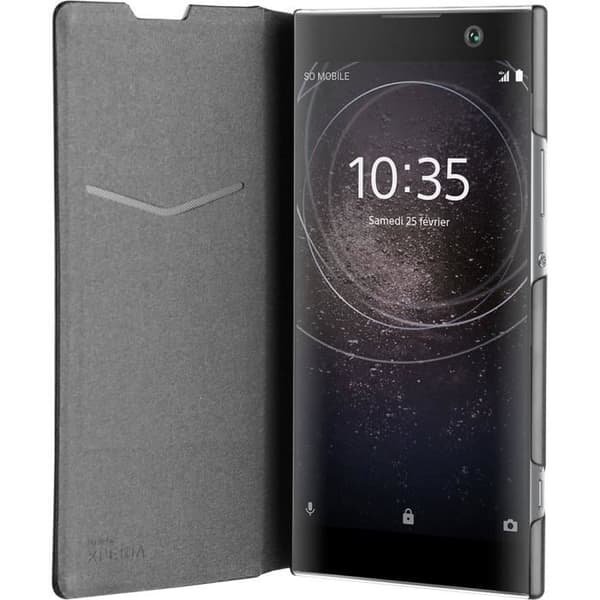 Svart foliofodral för Sony Xperia XA2 Plus
