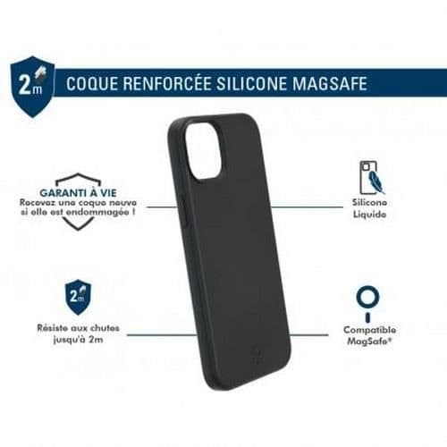 Skyddande MagSafe-fodral för iPhone 15 Plus - FORCE CASE - Svart - Förstärkt magnetiskt system