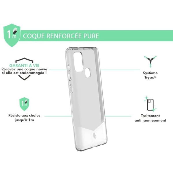 Skyddsfodral - Force Case - Ren - Polyuretan (TPU) - Genomskinlig - Samsung Galaxy A21s
