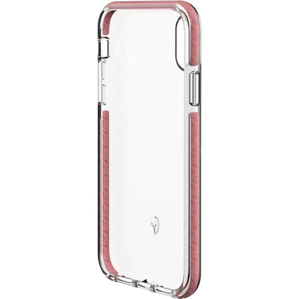 Skyddande skal - Force Case - New Life - iPhone XR - Fallmotstånd 1,5m - Rosa kant
