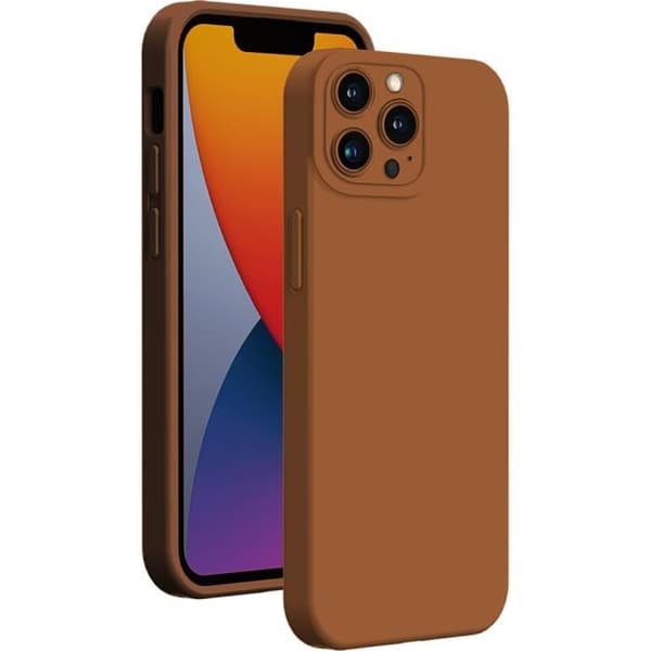Fodral Apple iPhone 14 Max Silikon Helt skydda Taupe Bigben