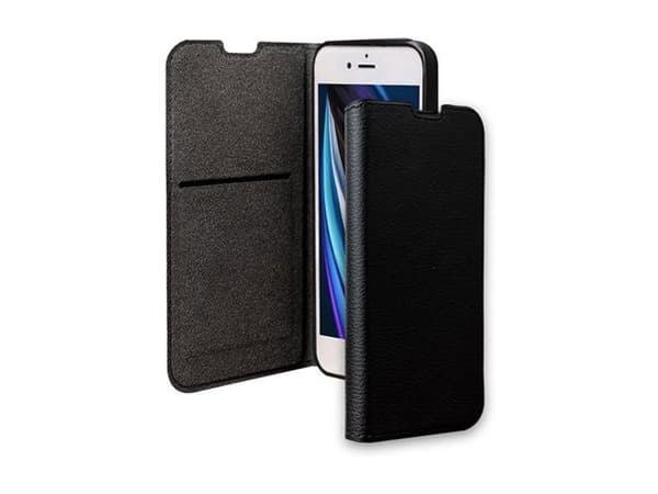 Folio Wallet - Bigben - iPhone SE 2022/SE/8/7/6S/6 - Svart - 65% Återvunnen plast - Halvstyv