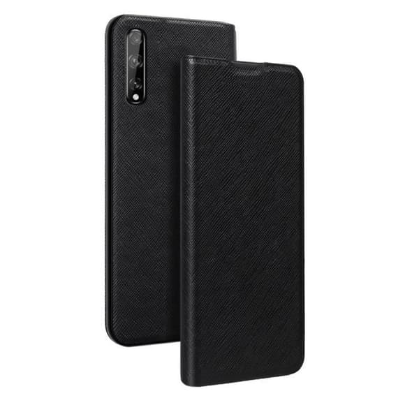Etui folio - Huawei - P Smart S - Svart - Hård skal - Fällbar stängning