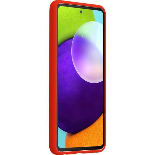 Rött SoftTouch silikonfodral för Samsung G A52 4G / A52 5G / A52s 5G Bigben