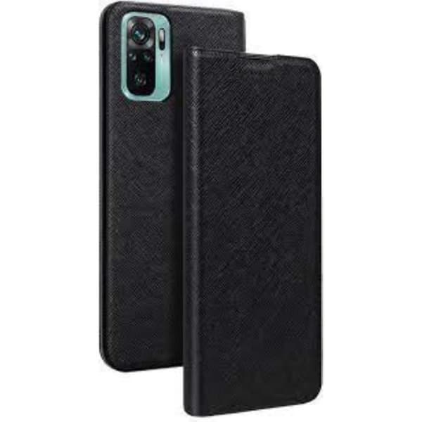 Foliofodral - Xiaomi - Redmi Note 10/10s - Svart - Halvstyvt - Flik