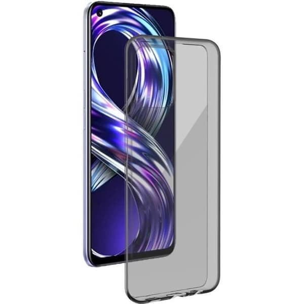 Svart transparent mjukt Silisoft-fodral för RealMe 8i Bigben