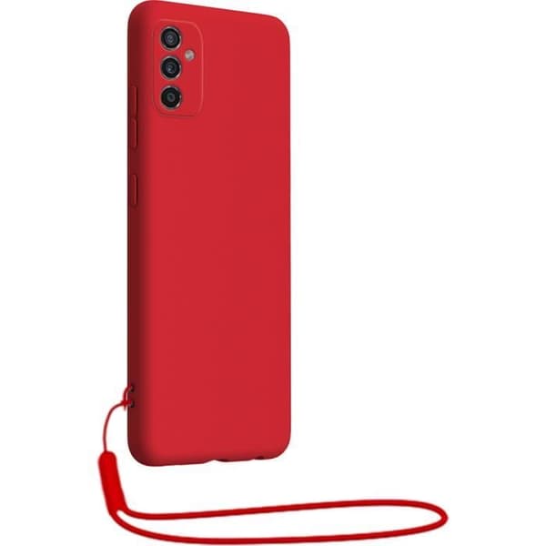Samsung G M52 5G Silikonfodral + matchande handledsrem Red Bigben