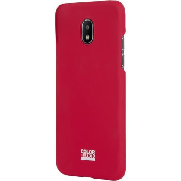 Fodral - Colorblock - Samsung Galaxy J3 2017 - Röd - Stel - Soft Touch