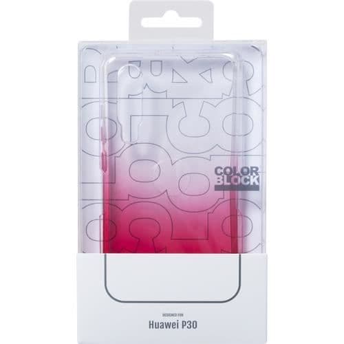 Silikonskal - Huawei - P30 - Röd - Colorblock - Designskydd
