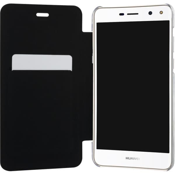Foliofodral - Huawei - Y6 2017 - Svart - Hårt skal - Flikstängning