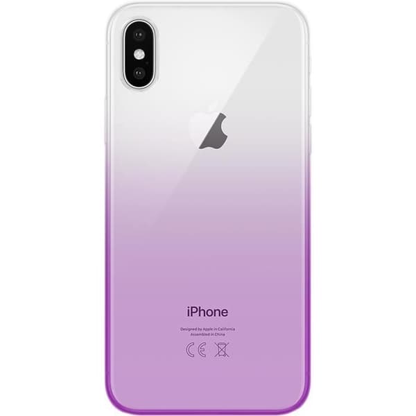 Lila Colorblock mjukt fodral för iPhone X/XS