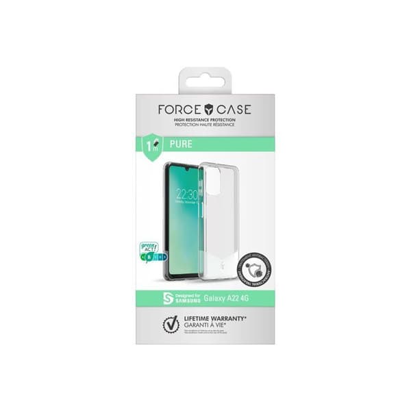 Coque - PURE - Samsung G A22 - Förstärkt - Genomskinlig - Livstidsgaranti