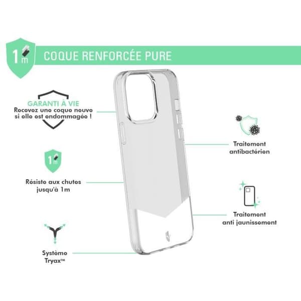 Coque - PURE - iPhone 13 Pro Max - Förstärkt - Livstidsgaranti - Transparent