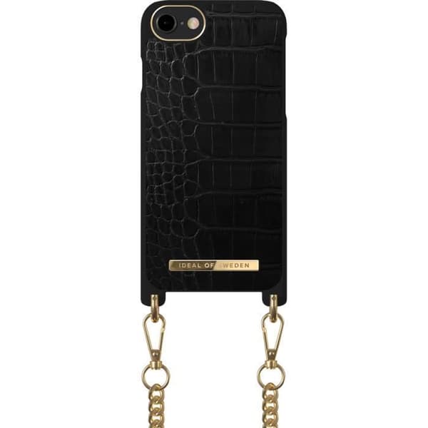 Fodral Halsband Rem Apple iPhone 6/7/8/SE/SE22 Jet black croco Ideal Of Sweden