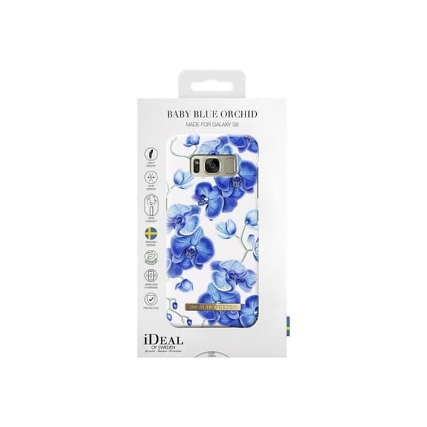 IDEAL Fashion Case S-S18 Baby Blue Orchid Plast Mobiltelefon Skyddsfodral för Samsung Galaxy S8
