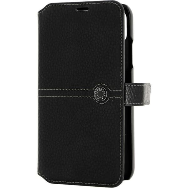 Façonnable svart foliofodral för iPhone XS Max