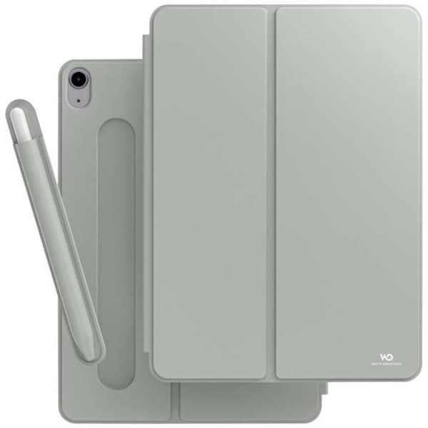 Bakre skåp för iPad - WHITE DIAMONDS - Folio - Vit - Grön - Kompatibel med iPad 10.2 (2021/2020/2019)
