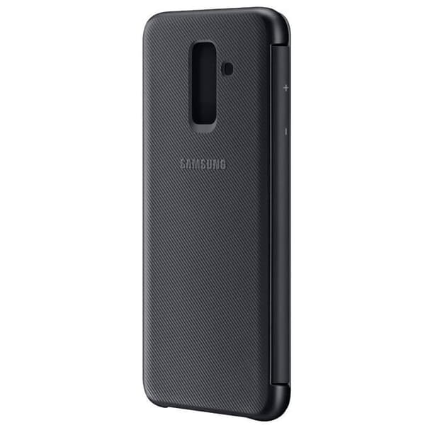 Flip Wallet Fodral - Samsung - Galaxy A6+ 2018 - Svart - Smal design - Skyddsflik