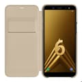 Miniatyrbild 1 av 5: Flip Wallet Fodral - Samsung - Galaxy A6 2018 - Guld - Smal design - Skyddsflik