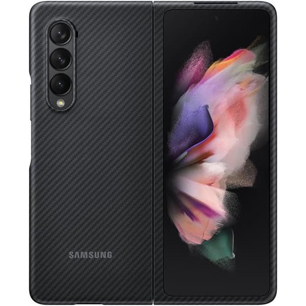 Fodral - SAMSUNG - Z Fold 3 - Aramid - Svart - Stativfunktion