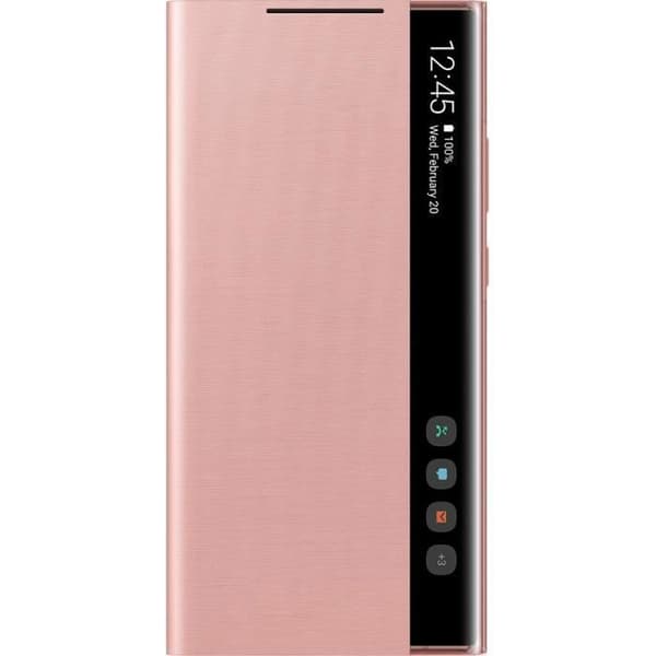 Clear View Bronze Note20 Ultra-fodral