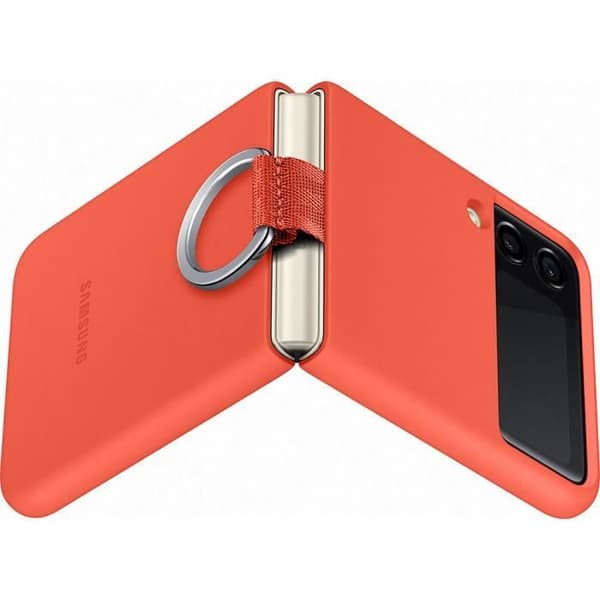 SAMSUNG Z Fold3 - Silikonfodral med ring - Korall