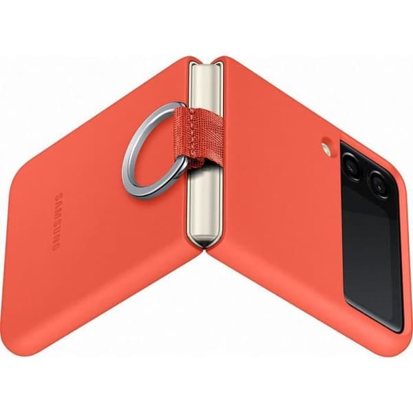 SAMSUNG Z Fold3 - Silikonfodral med ring - Korall