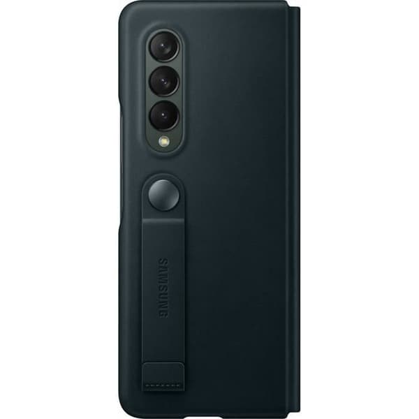 Läderfodral - Samsung - Z Fold3 - Grön - Halvstyv - Flik