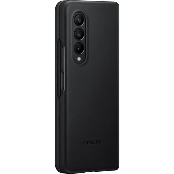 Coque - SAMSUNG - Z Fold3 - Läder - Svart - Hård