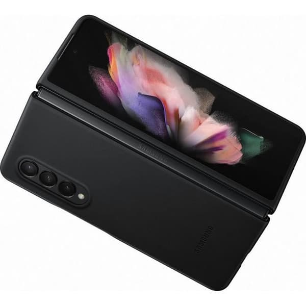 Coque - SAMSUNG - Z Fold3 - Läder - Svart - Hård