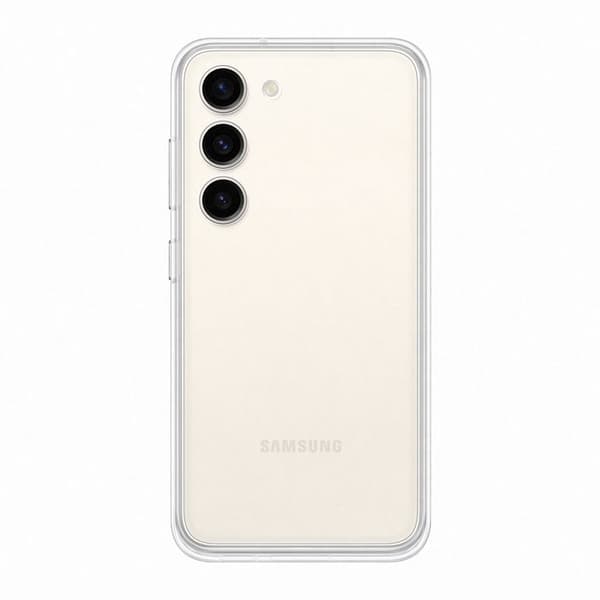 Fodral - SAMSUNG - Galaxy S23 - Vit - Förstärkt urtavla - Stel