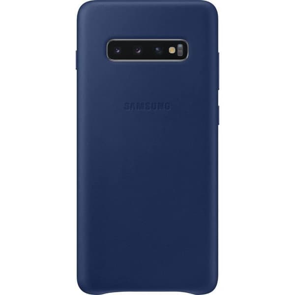 Samsung S10 + Läderfodral Marinblå