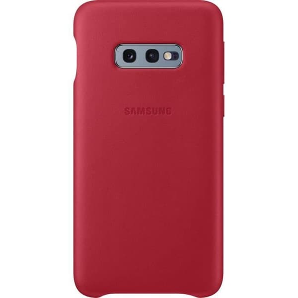 Samsung S10e Läderfodral - Burgundy Röd