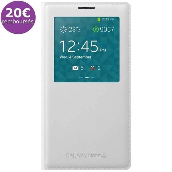 SAMSUNG Clear Zone Flip Fodral till Samsung Galaxy Note 3 - Vit