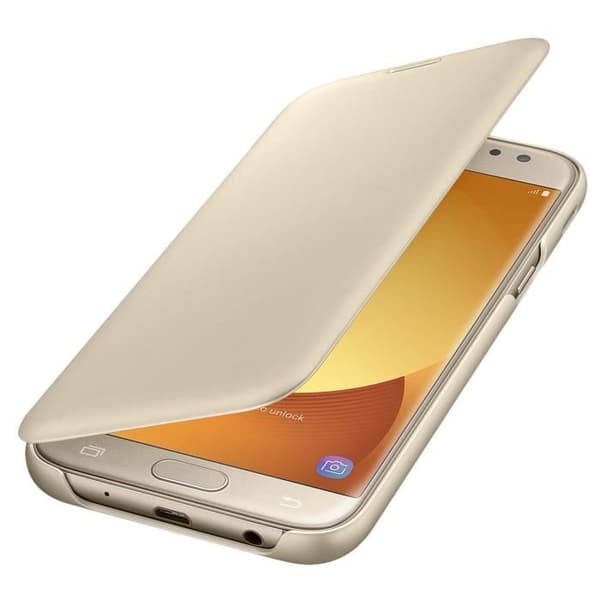 Samsung J5 2017 Flip Wallet Fodral - Guld