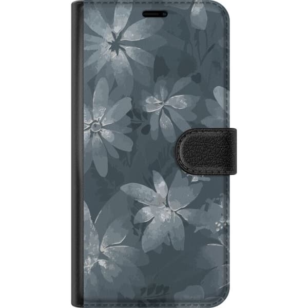 Xiaomi Redmi 12C Plånboksfodral Blommor Grå / Blå