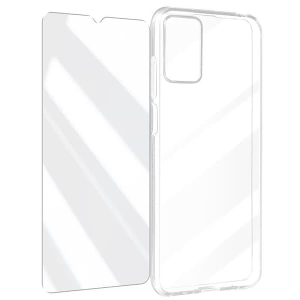 Halvhårt fodral för Motorola Moto E22 och E22i med Myway Clear 9H skärmskydd i härdat glas