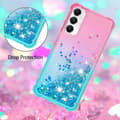 Miniatyrbild 5 av 7: SKALO Samsung A05s 4G Kvicksand Glitter Hjärtan TPU-skal - Rosa-Turkos