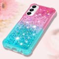 Miniatyrbild 6 av 7: SKALO Samsung A05s 4G Kvicksand Glitter Hjärtan TPU-skal - Rosa-Turkos