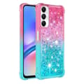 Miniatyrbild 1 av 7: SKALO Samsung A05s 4G Kvicksand Glitter Hjärtan TPU-skal - Rosa-Turkos