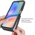 Pikkukuva 3 / 4: SKALO Samsung A05s 4G Iskunkestävä Clear Hybrid Suojakuori + suojakalvo - Musta