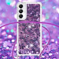 Miniatyrbild 4 av 6: SKALO Samsung A05s 4G Kvicksand Glitter Mobilhalsband - Lila