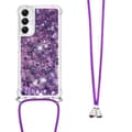 Miniatyrbild 2 av 6: SKALO Samsung A05s 4G Kvicksand Glitter Mobilhalsband - Lila