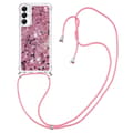 Pikkukuva 1 / 6: SKALO Samsung A05s 4G Juoksuhiekka Glitter Mobile kaulapanta - Pinkki