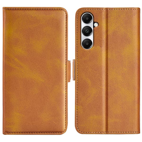 SKALO Samsung A05s 4G Premium Wallet Lompakkokotelo - Vaaleanruskea