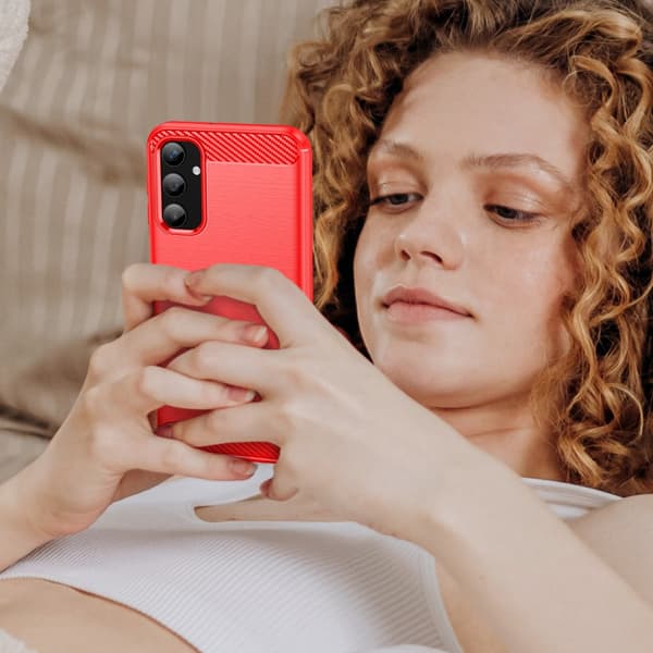 SKALO Samsung A25 5G Armor Carbon Stöttåligt TPU-skal
