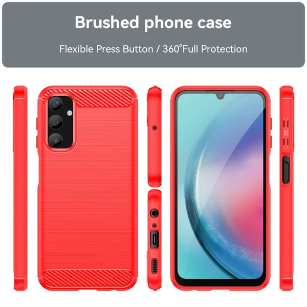 SKALO Samsung A25 5G Armor Carbon Stöttåligt TPU-skal