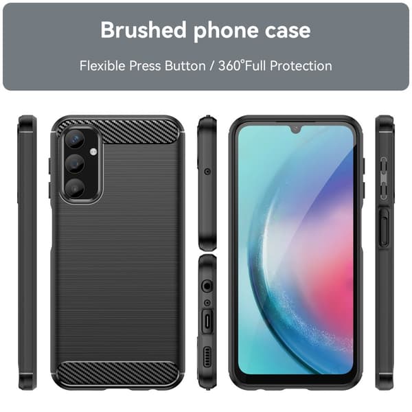 SKALO Samsung A25 5G Armor Carbon Stöttåligt TPU-skal